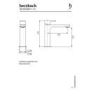 Herzbach CEO BLACK WT-Einlochbatterie M-Size ohne Ablauf...
