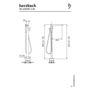 Herzbach CEO Wanneneinlaufsäule Chrom