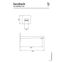 Herzbach CEO Wandauslauf 212mm soft gerade Chrom
