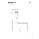 Herzbach CEO Wandauslauf 212mm soft gerade Chrom