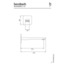 Herzbach CEO BLACK Wandauslauf 212mm soft gerade Schwarz...