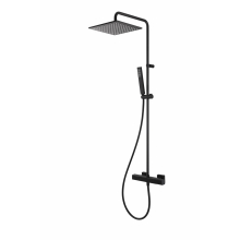 Herzbach LIVING SPA Duschsäule RB 250mm soft Stabhandbrause Schwarz matt