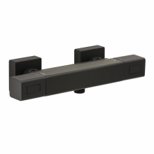 Herzbach LIVING Thermostat-Brausebatterie Aufputz soft CoolBody Schwarz matt