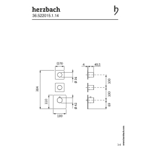 Herzbach LOGIC XL 2 TA-Farbset 3 Blenden soft 3 Griffe rund Edelstahlfinish