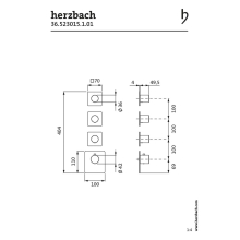 Herzbach LOGIC XL 3 TA-Farbset 4 Blenden soft 4 Griffe rund Chrom