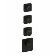 Herzbach LOGIC XL 3 TA-Farbset 4 Blenden soft 4 Griffe rund Schwarz matt
