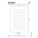 Herzbach LIVING SPA Regenbrause 270x400mm soft Schwarz matt