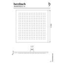 Herzbach LIVING SPA Slim-Regenbrause 300x300mm...