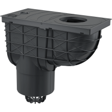 Alcadrain Universal-Regensinkkasten 300×155/125 mm Abgang senkrecht, Schwarz