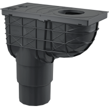 Alcadrain Universal-Regensinkkasten 300×155/125/110 mm Abgang senkrecht, Schwarz