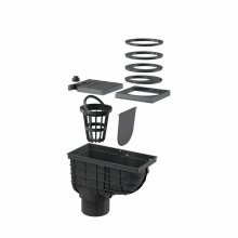 Alcadrain Universal-Regensinkkasten 300×155/125/110 mm Abgang senkrecht, Schwarz