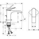 hansgrohe Vivenis Einhebel-Waschtischarmatur 110 ohne...