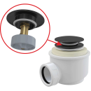 Alcadrain A465BLACK-50 Ablaufgarnitur CLICK/CLACK...