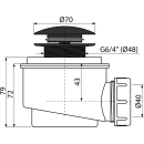Alcadrain A465BLACK-50 Ablaufgarnitur CLICK/CLACK...
