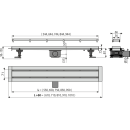 AlcaDrain APZ13 DOUBLE Duschrinne mit doppelseitigem Rost...