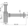 AlcaDrain Design Siphon 1 1/4" rund, Ganzmetall Messing verchromt