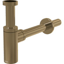 AlcaDrain Design Siphon 1 1/4" rund, Ganzmetall Gold matt gebürstet