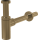 AlcaDrain Design Siphon 1 1/4" rund, Ganzmetall Gold matt gebürstet