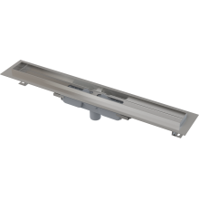 Alcadrain APZ1106 Professional Low Duschrinne mit Rand für den vollen Rost, Abfluss senkrecht
