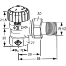 IMI Heimeier V-exakt II Thermostatventil-UT Rotguss...