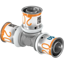 Uponor T-Stück S-Press PLUS aus Messing, verzinnt 20x20x20mm