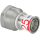 Uponor &Uuml;bergangsmuffe S-Press PLUS aus Messing, verzinnt 25mmx1 IG