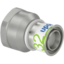 Uponor Übergangsmuffe S-Press PLUS aus Messing, verzinnt 32mmx1 1/4 IG