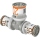 Uponor T-St&uuml;ck S-Press PLUS reduziert aus Messing, verzinnt 16x20x16mm