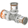 Uponor T-St&uuml;ck S-Press PLUS reduziert aus Messing, verzinnt 20x16x16mm