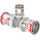 Uponor T-St&uuml;ck S-Press PLUS reduziert aus Messing, verzinnt 25x16x25mm