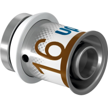 Uponor Endstück S-Press PLUS aus Messing, verzinnt 16mm