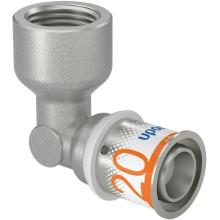 Uponor Winkelmuffe S-Press PLUS aus Messing, verzinnt 20mmx1/2 IG