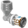 Uponor Winkelnippel S-Press PLUS aus Messing, verzinnt 16mmx1/2 AG