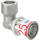 Uponor Winkelnippel S-Press PLUS aus Messing, verzinnt 25mmx3/4 AG