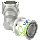 Uponor Winkelnippel S-Press PLUS aus Messing, verzinnt...