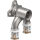 Uponor U-Wandscheibe S-Press PLUS aus Messing, verzinnt 16mmx1/2 IGx16mm