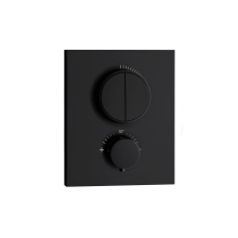 Herzbach LIVING PUSH Thermostat-Farbset 2 Verbraucher eckig rund Schwarz matt