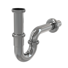 alcadrain Röhrengeruchverschluss „U“ für die Waschbecken DN32 mit einer Überwurfmutter 5/4", Metall