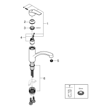 Grohe Einhandmischer Spültisch Eurosmart flacher Auslauf verchromt