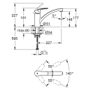 Grohe Einhandmischer Spültisch Eurosmart flacher...