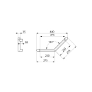 Delabie Winkelgriff 135° Be-Line 220 x 220 mm...