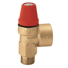 Caleffi Membran-Sicherheitsventile 1/2", für Heizung, AG 1/2" x  IG 3/4" 3 bar
