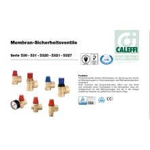Membran-Sicherheitsventile 3/4", für Heizung 2,5 - 3 bar
