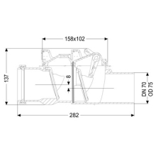 Kessel Kellerablauf Drehfix DN 100, Rost schwarz, Typ 5