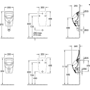 V+B Absaug-Urinal Compact O. NOVO 290x495x245mm, für...