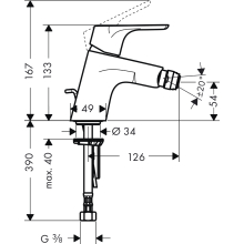 hansgrohe Focus Einhebel-Bidetmischer