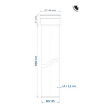 PoloPlast Steckmuffenrohr PKEM Polo-Kal NG DN 125 1000mm