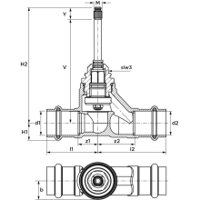 SEPP UP-Ventil aus Pressmessing Grundbauset, DN 20, Nr.2701.01