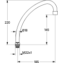 Grohe HU - Auslauf Ausladung 185mm