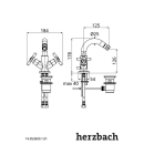 Herzbach STILO Bidet-Einlochbatterie mit Ablauf Chrom